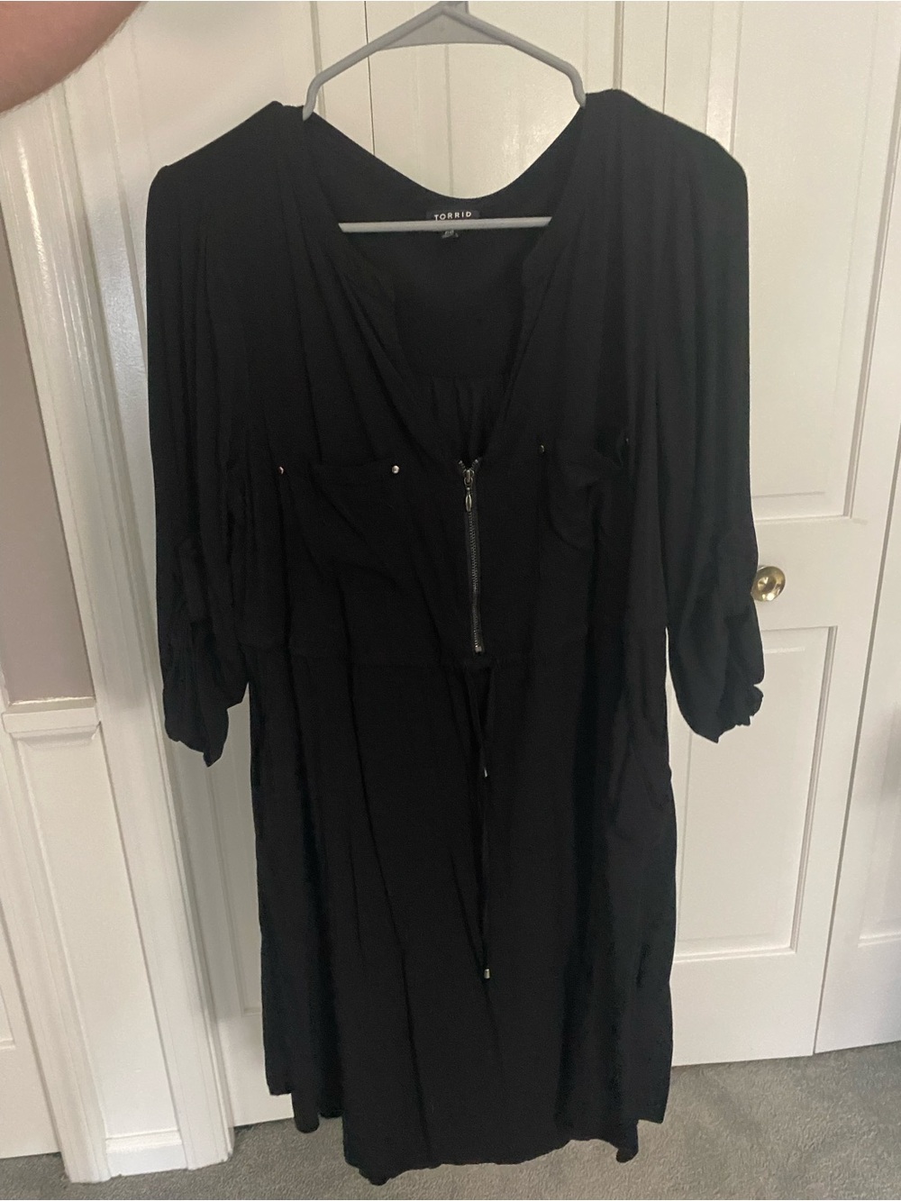 torrid Black Zip-Front Dress